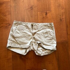 American Eagle Tan Shortie Shorts